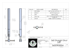 60 Size Strut - Straight