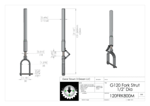 120 Fork Strut 1/2" Diameter