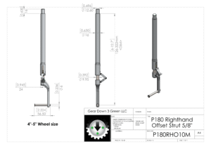 P180 Righthand Offset Strut 5/8"