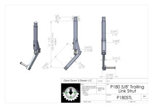 P180 5/8" Trailing Link Strut