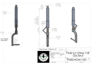 240 LH Offset 7/8" Diameter Strut