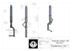 240 RH Offset 7/8" Diameter Strut