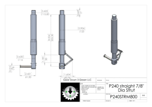 240 Straight 7/8" Diameter Strut